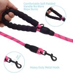 5 FT Thick Highly Reflective Dog Leash-Green