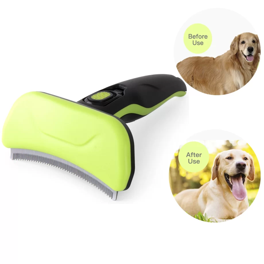 Hair Removal Comb for Dogs and Cats Plus Pet  Massage Brush