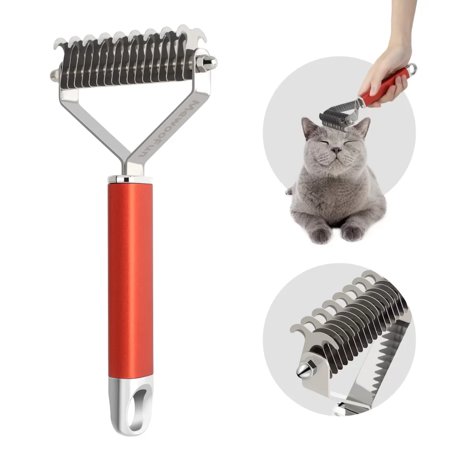 Hair Removal Comb for Dogs and Cats Plus Pet  Massage Brush