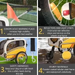 2 in1 Pet Dog Bicycle Trailer and Jogger