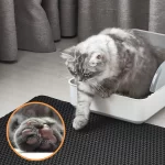 Waterproof Pet Cat Litter Mat EVA Double Layer Pet Litter Box Mat Non-slip Sand Cat Pad Washable Bed Mat Clean Pad Products