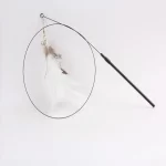 Funny Cat Toy Folorful Fluffy Feather With Bell Sucker