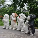 Cute Pet Lifelike Pup Sculpture Home Decoration Sculptures & Figurines