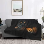 Rottweiler Lovers Flannel Throw Blankets Warm and Plush! For Home, Bedroom, Sofa ...
