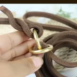 Genuine Leather Dog Slip Lead Chain. .Leather Training Leash for Puppy, Medium, and Large Dogs  140/180cm