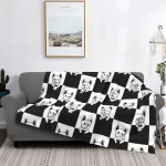 French Bulldog Lovers Velvet Throw Blanket for Bed, Couch, etc. Quilted King, Queen, Double sizes available.