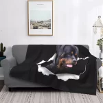 Rottweiler Lovers Flannel Throw Blankets Warm and Plush! For Home, Bedroom, Sofa ...