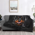 Rottweiler Lovers Flannel Throw Blankets Warm and Plush! For Home, Bedroom, Sofa ...