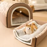 Kennel Dog Bed. Warm Winter Dog House. Detachable Mat. Washable. Sleep Tent for Medium to Large Dogs.
